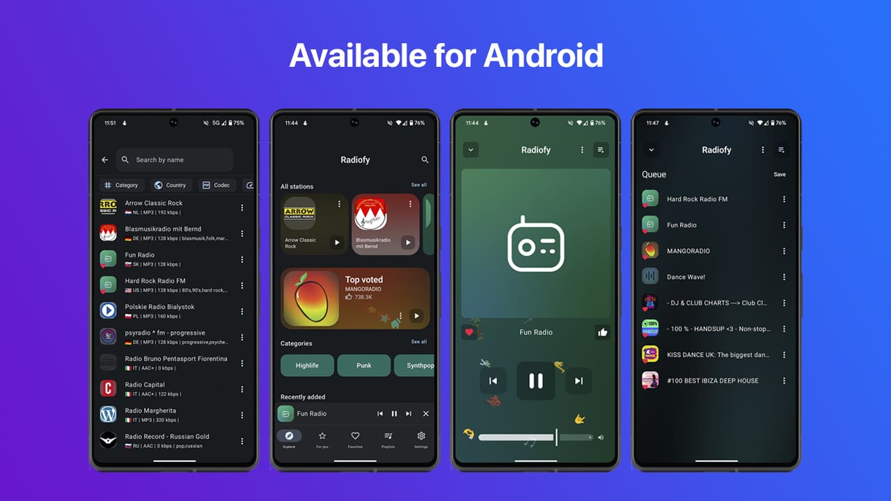 Available for Android