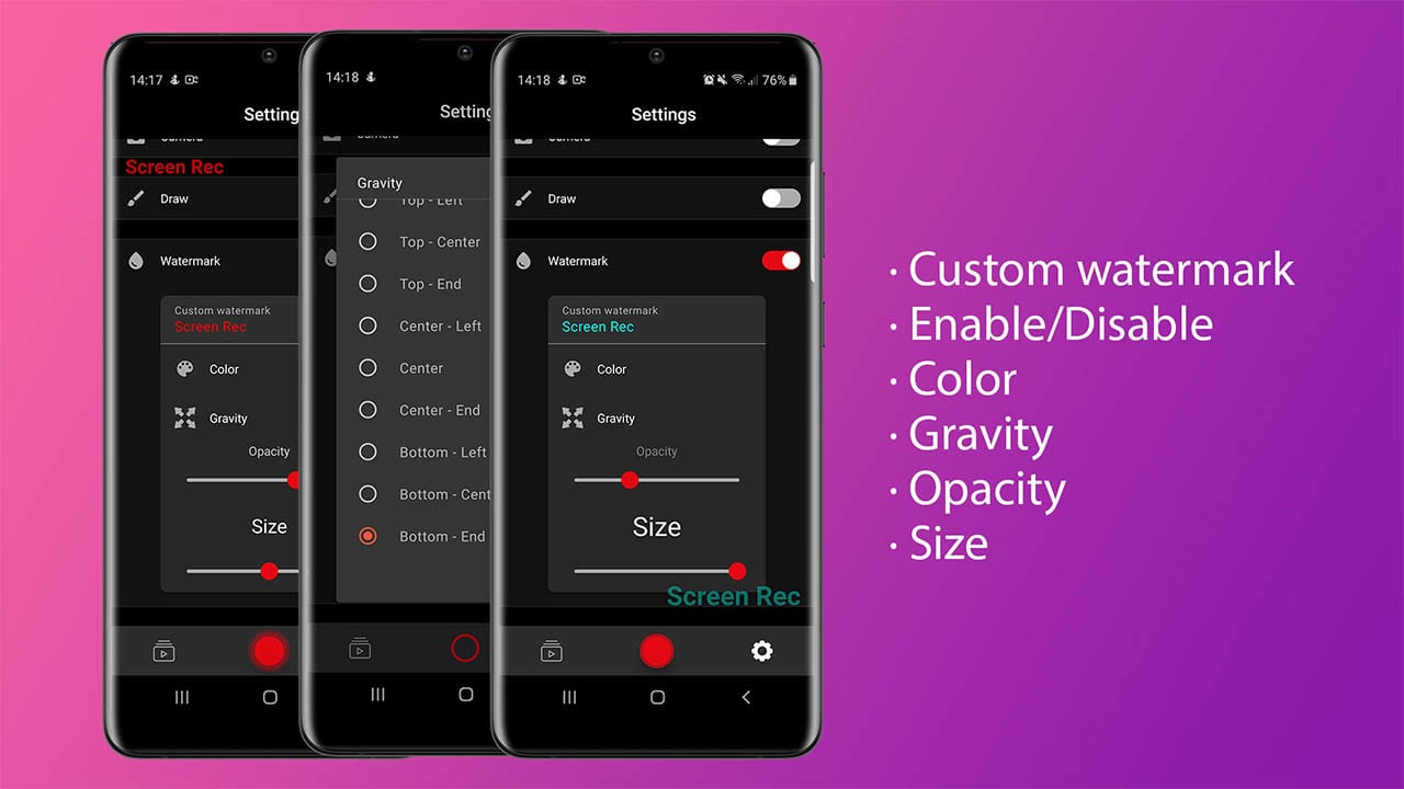 Screen recorder | Camera - Audio - Draw - Watermark